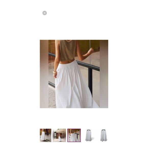 Nwt Commense Women's Linen Blend Long White Skirt Size Small - Picture 4 of 13